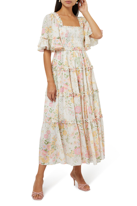 Sunrise Bloom Cotton Day Ankle Gown